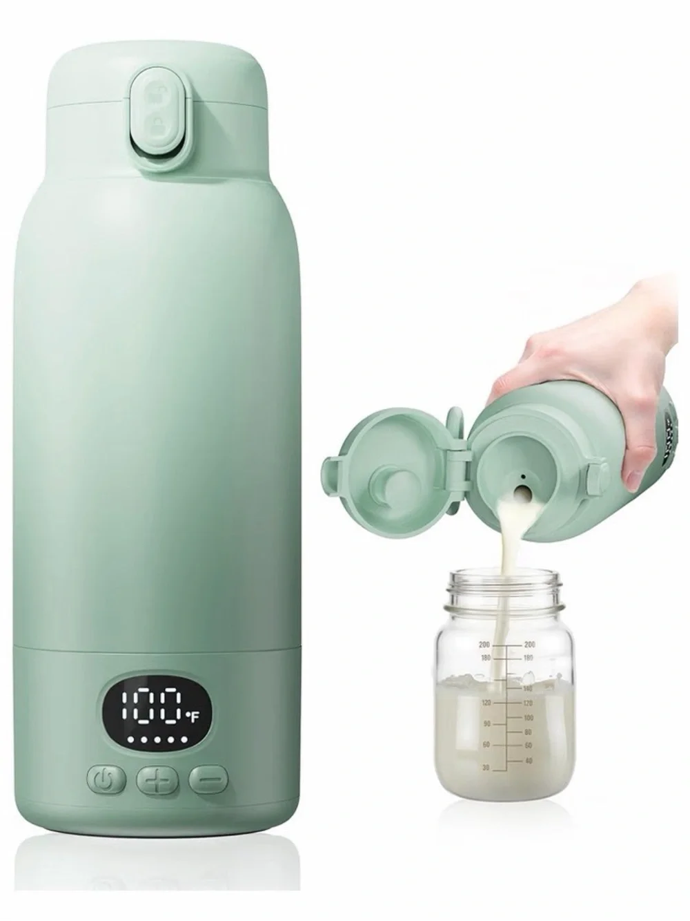 Portable Baby Bottle Warmer – Light Green